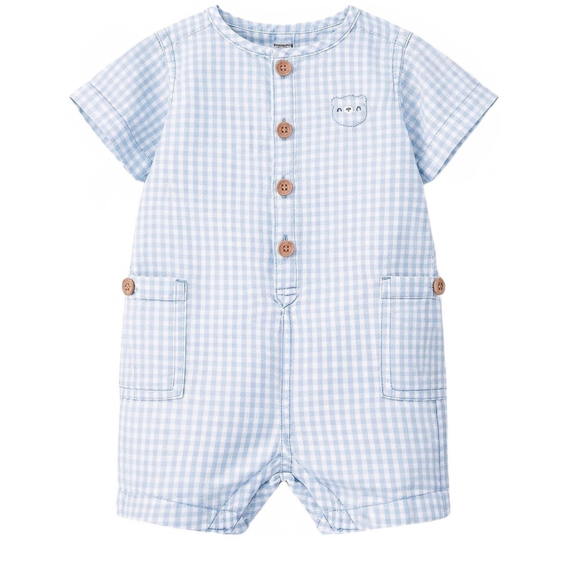 Souris Mini Light Blue Plaid One Piece