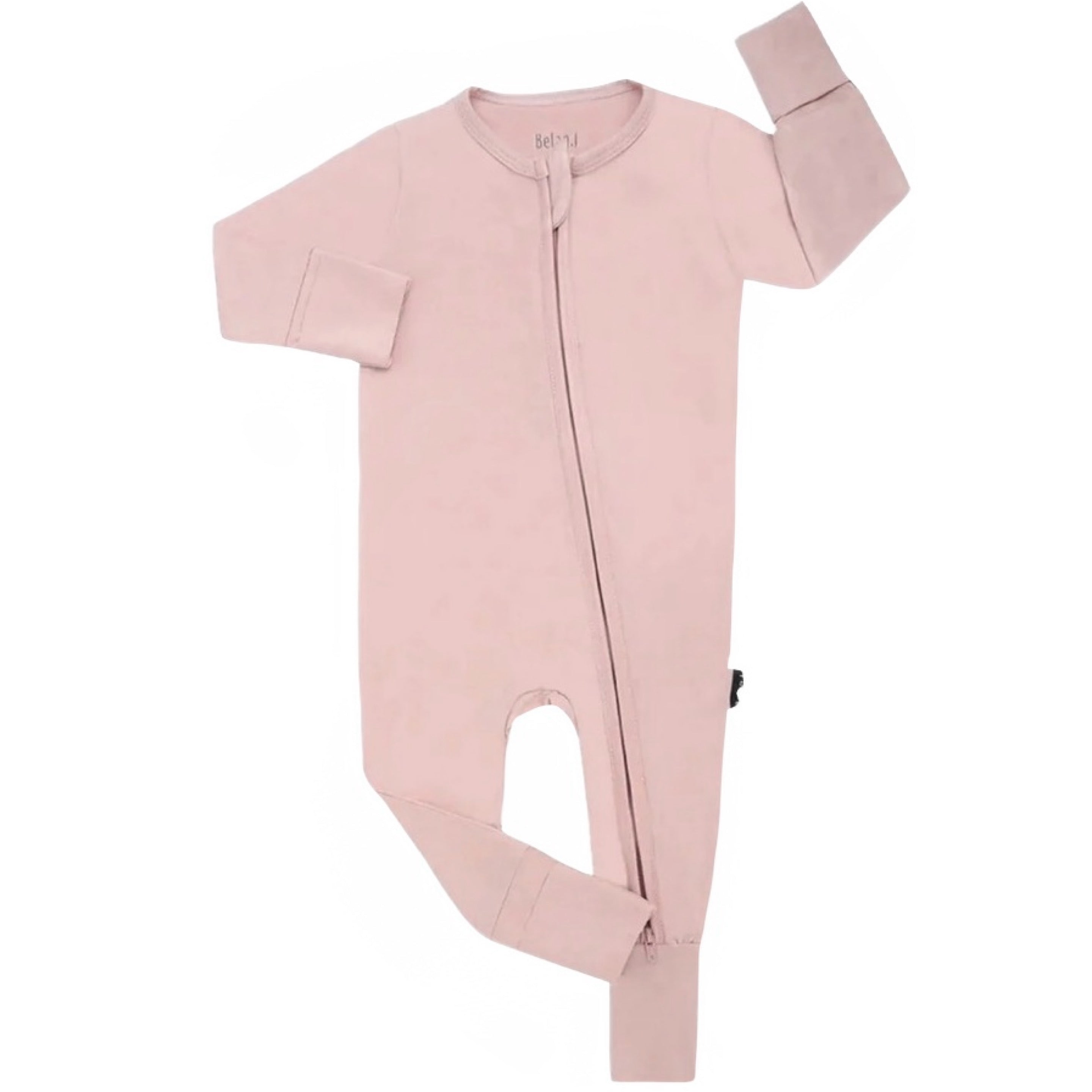 Belan J Rose Quartz Footless Sleeper with Fold Over Cuff