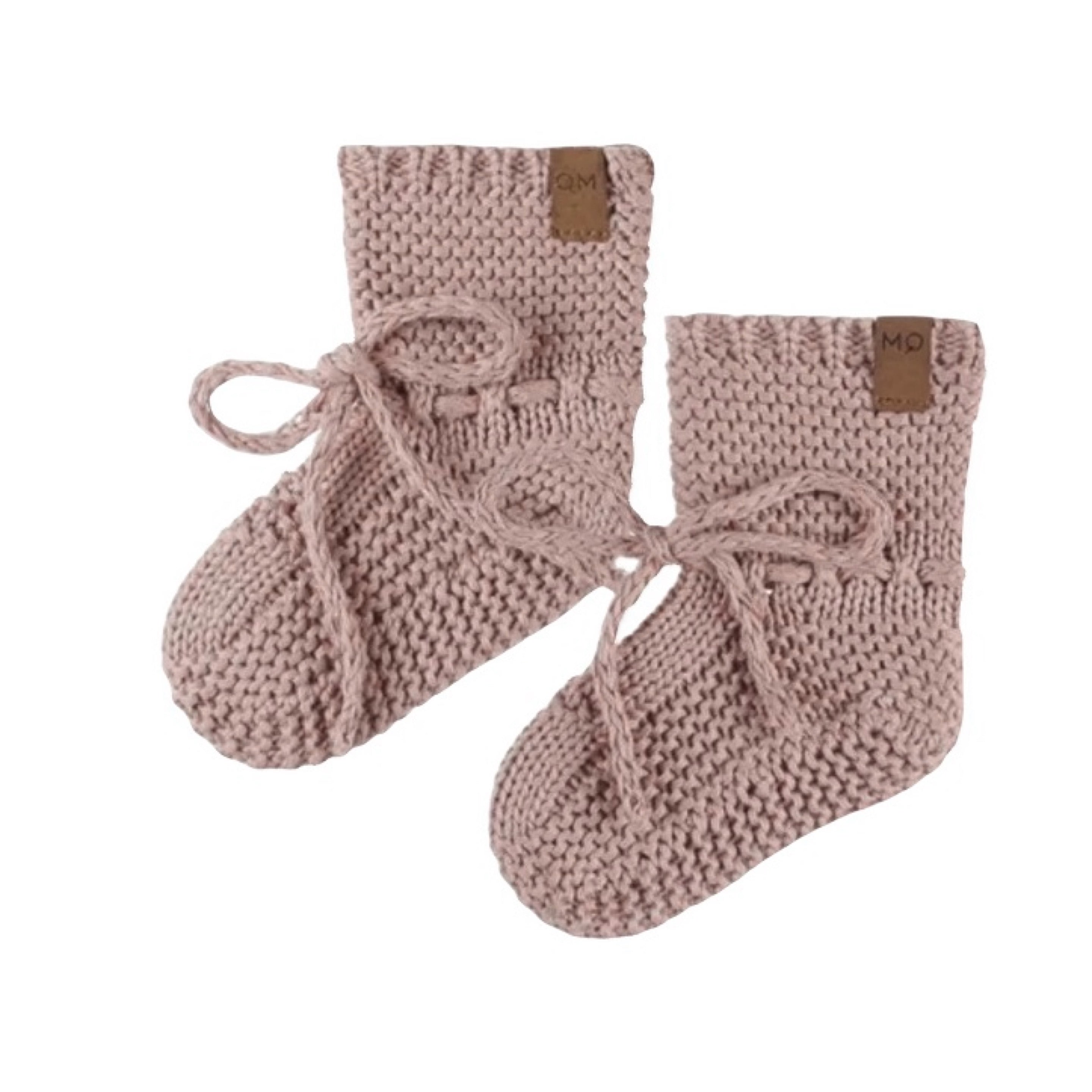 Quincy Mae Mauve Knit Booties