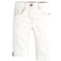 Souris Mini Cream Jeans with Butterfly Embroidery