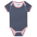 Juddlies Lake Blue Organic Cottage Short Sleeve Bodysuit - Lake Blue