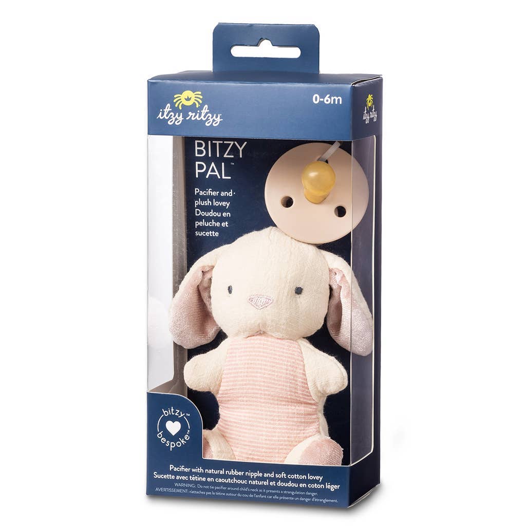 Itzy Ritzy Bitzy Pal Bunny Natural Rubber Pacifier & Plush