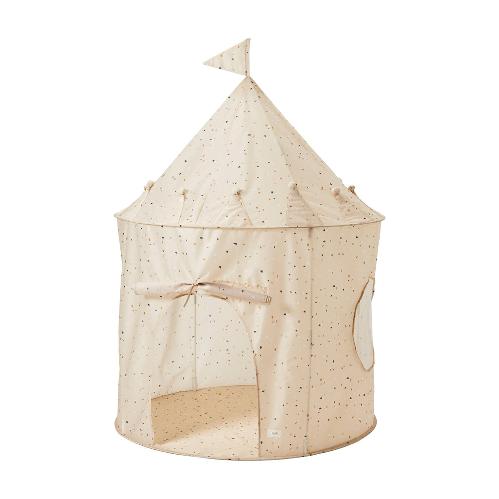 3 Sprouts Kids Play Tent Castle with Recycled Fabric - Blueberry Taupe