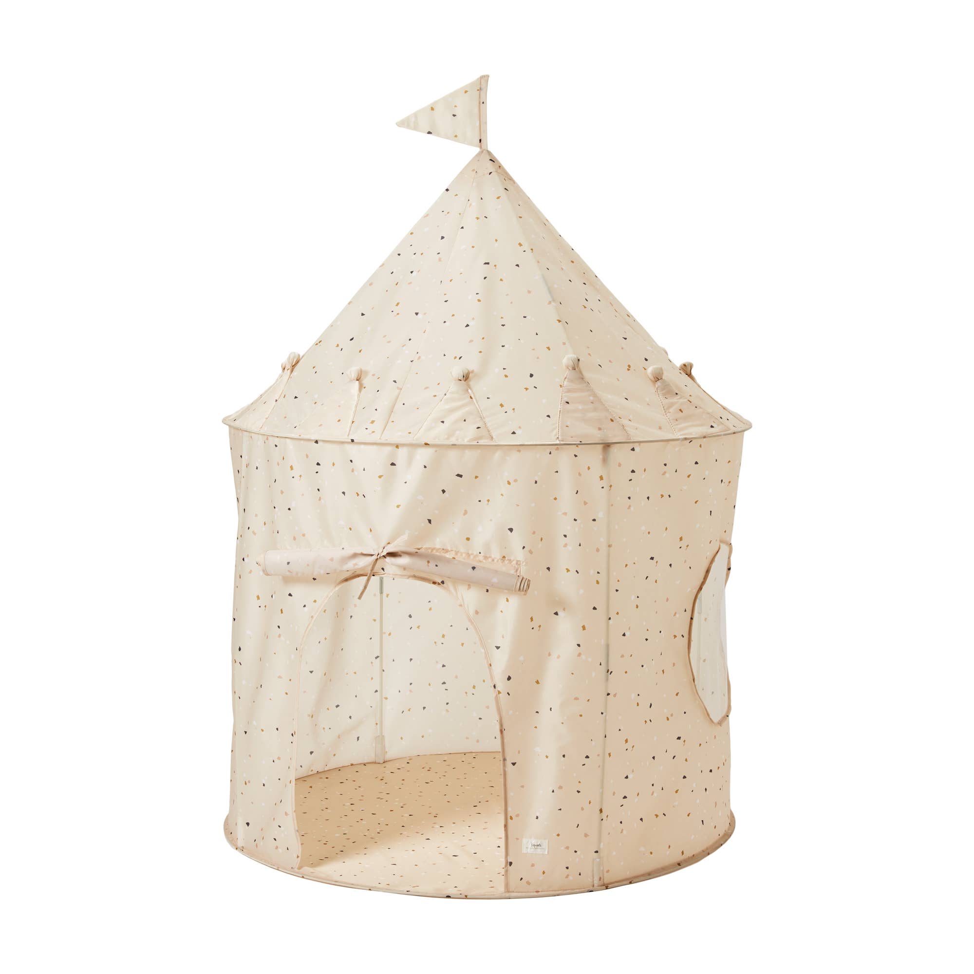 3 Sprouts Kids Play Tent Castle with Recycled Fabric - Blueberry Taupe