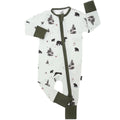 Belan J Black Bears Footless Sleeper with Fold Over Cuffs