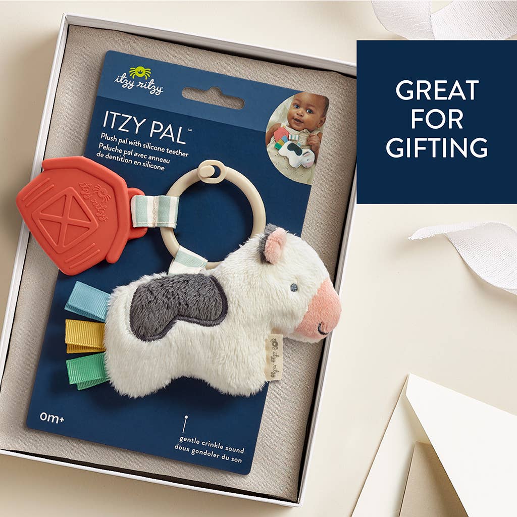 Itzy Ritzy Itzy Pal Cow Plush + Teether