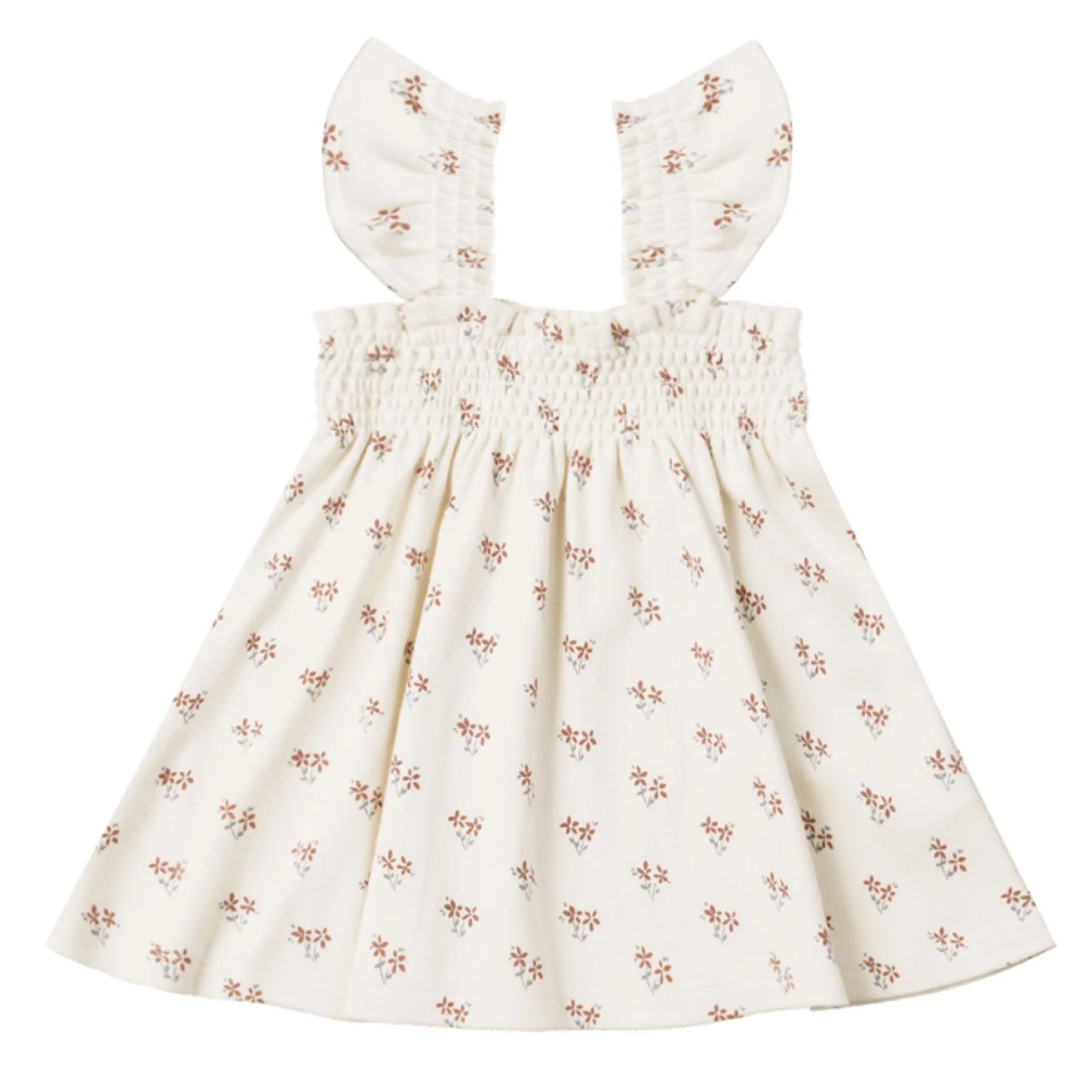 Quincy Mae Summer Flower Smocked Jersey Dress
