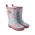 Deux Par Deux Blue Mini Flower Rain Boots