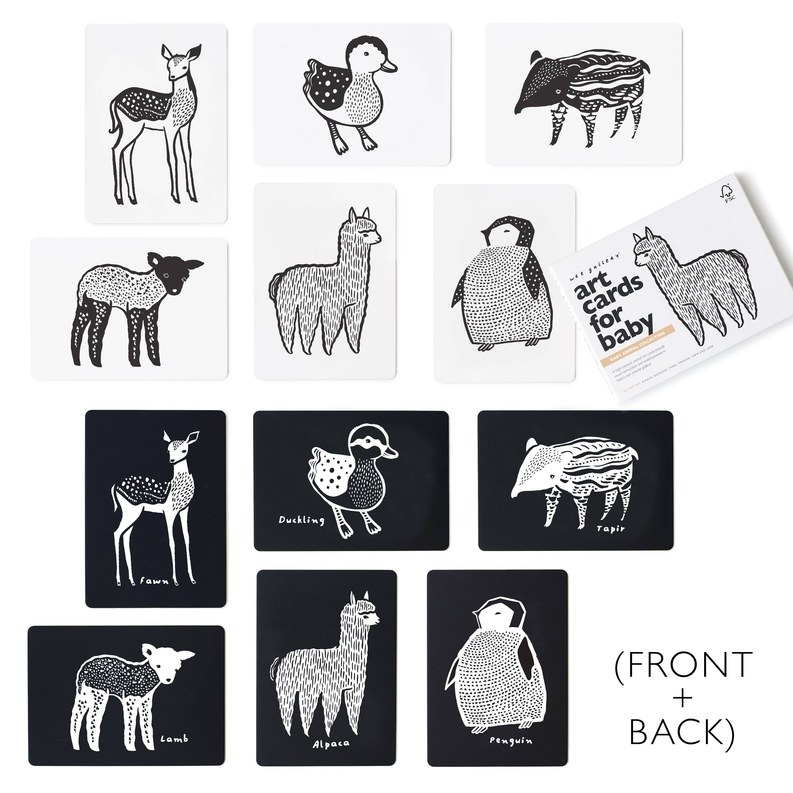Wee Gallery Baby Animals Art Cards for Baby