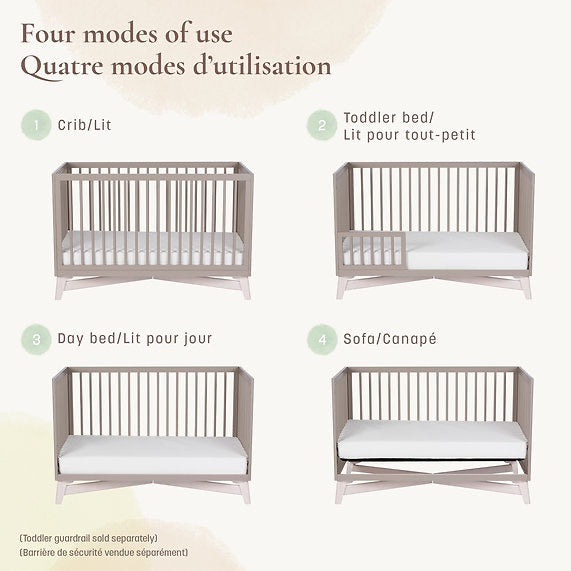 Little Seeds Pala Convertible 4 in 1 Crib Taupe - Online Exclusive
