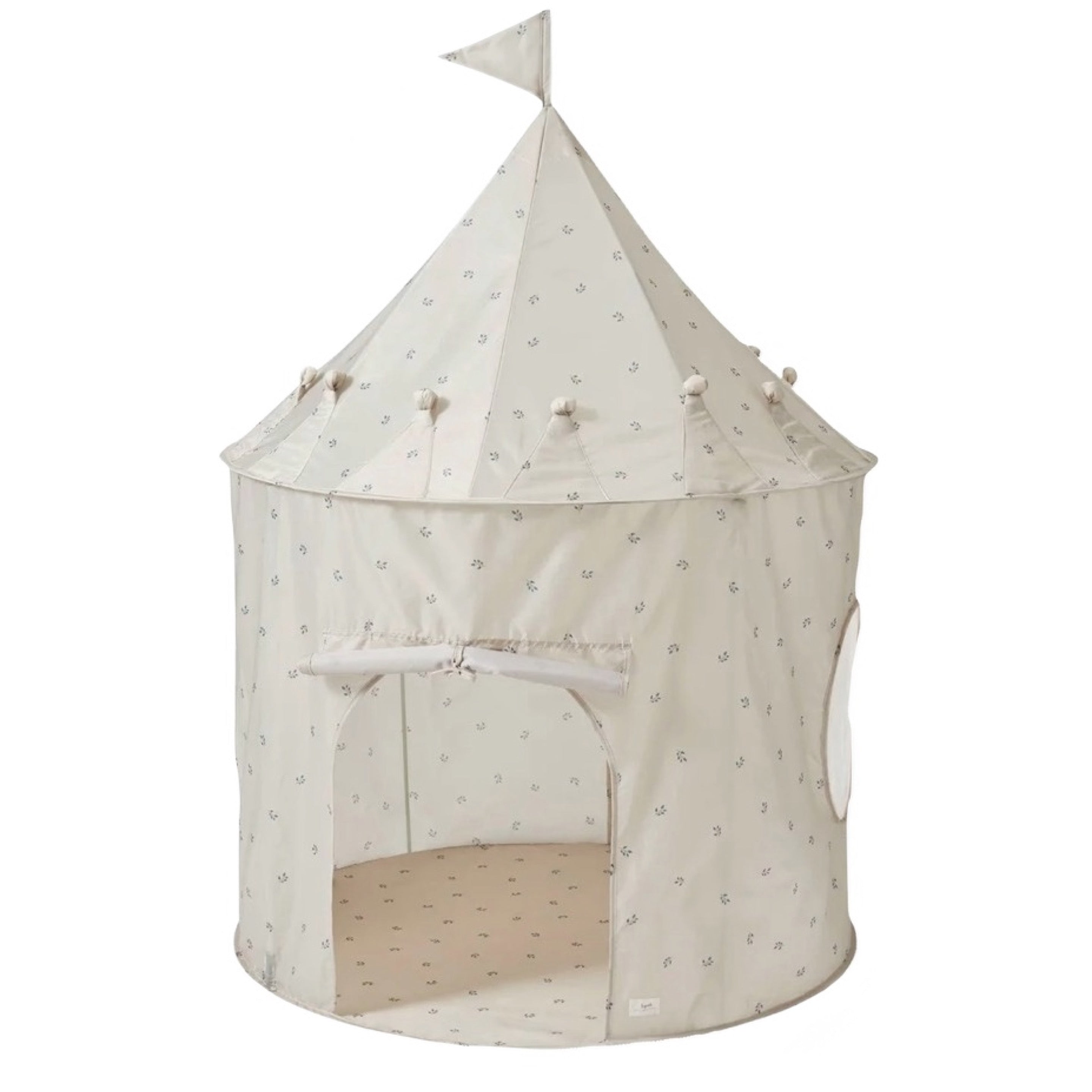 3 Sprouts Kids Play Tent Castle with Recycled Fabric - Blueberry Taupe