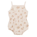 Quincy Mae Honey Flower Waffle Clinch Romper