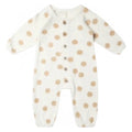 Quincy Mae Butter Dots Waffle Long Sleeve Jumpsuit