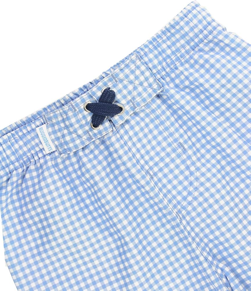 RuggedButts - Cornflower Blue Gingham Swim Trunks