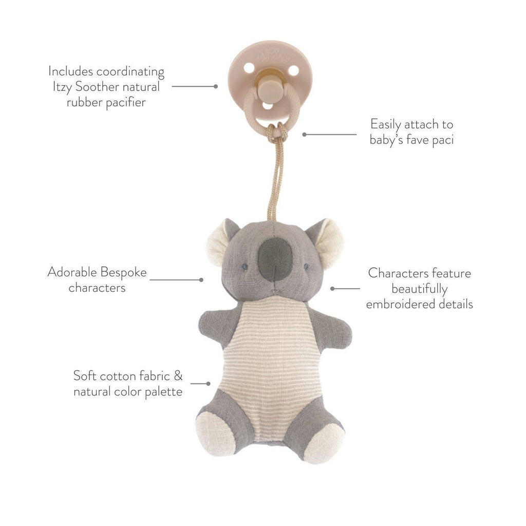 Itzy Ritzy Bitzy Pal Cow Natural Rubber Pacifier & Plush