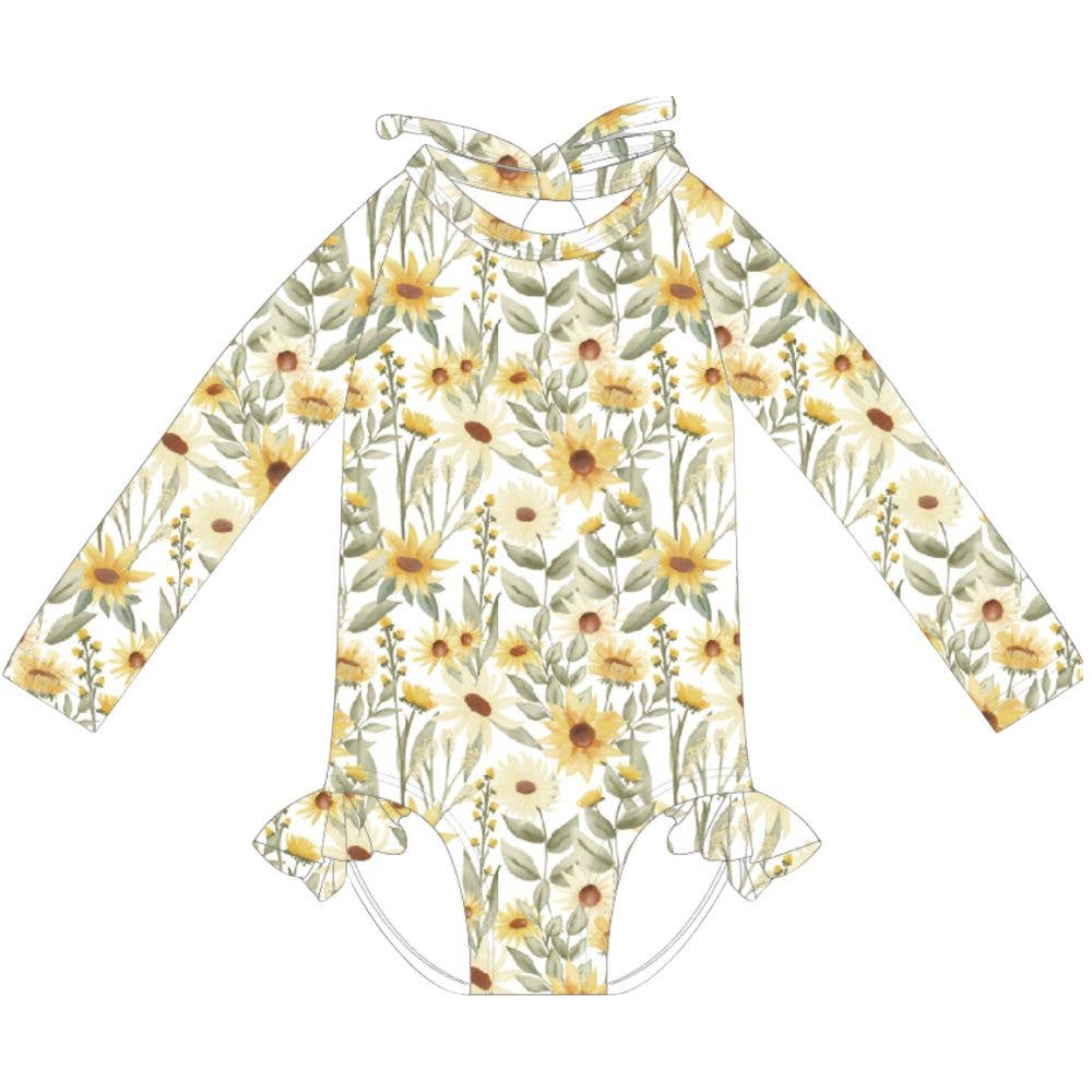 Current Tyed Clothing - The Brooklyn Ruffle Rashguard Swimsuit