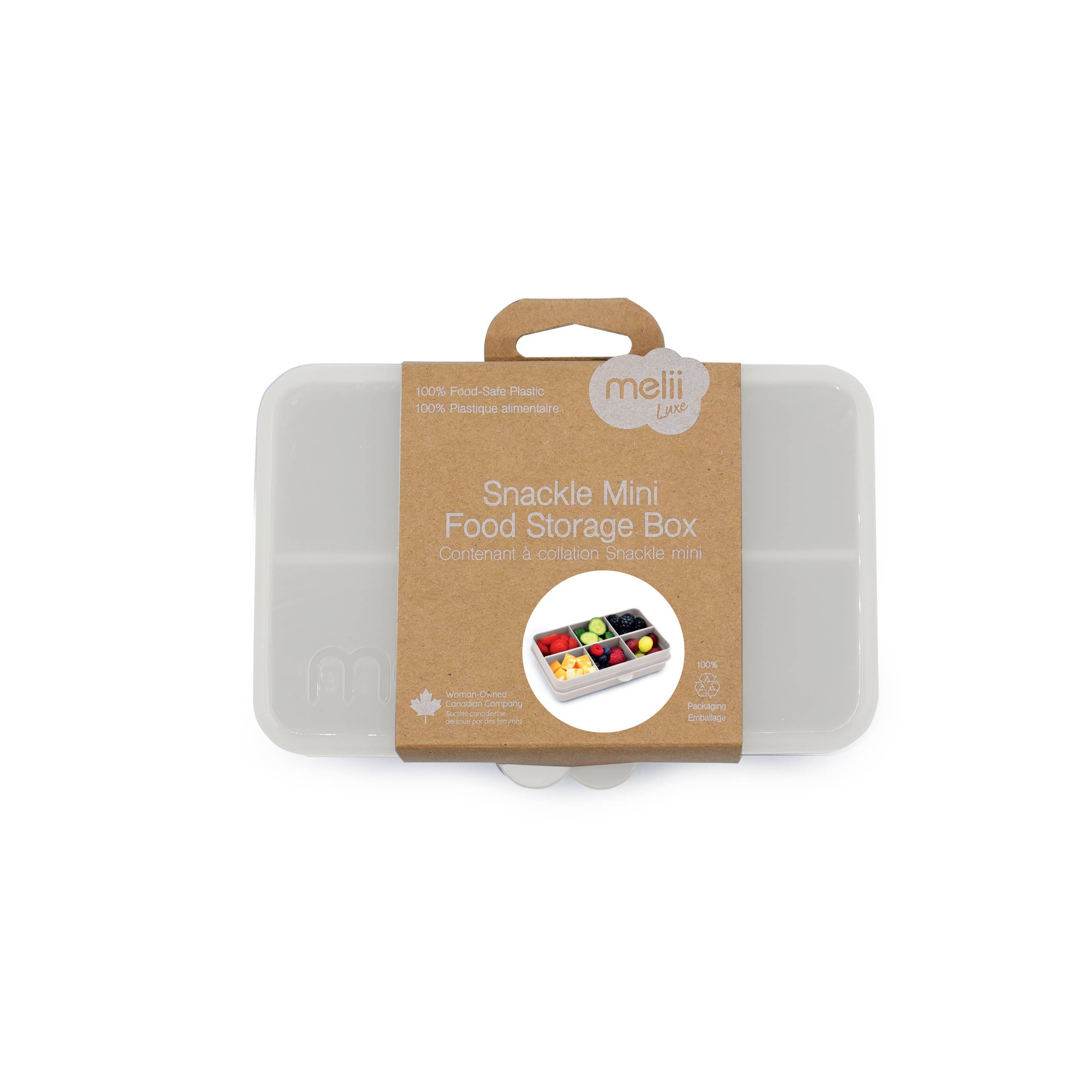 melii Luxe Mini Ivory Snackle Box 6 Compartment