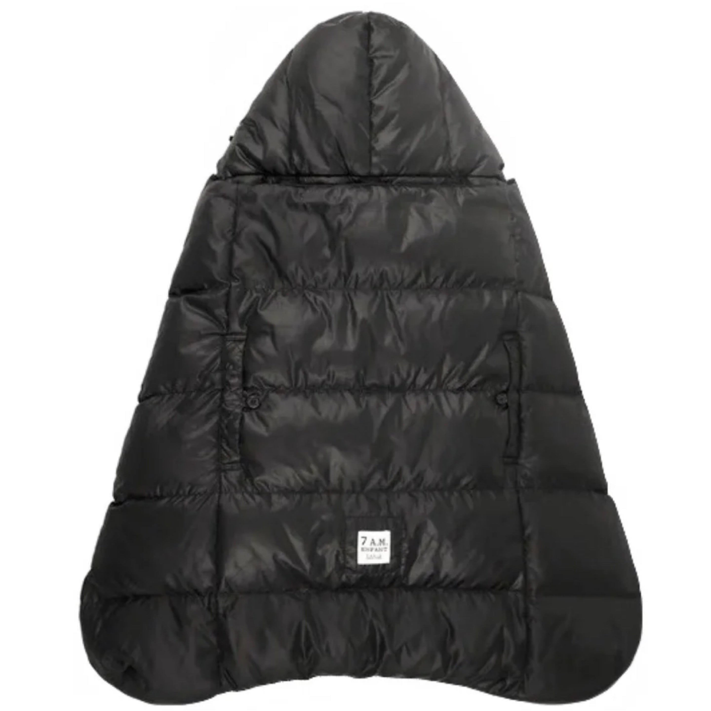 7AM Black Plush K-Poncho Heavyweight - Online Exclusive
